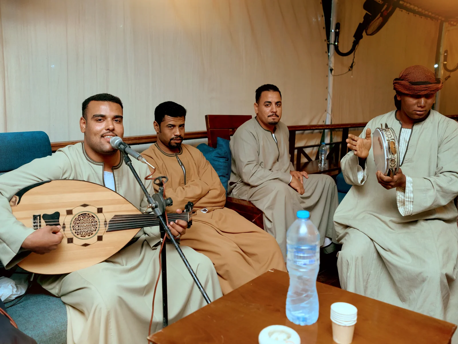 Egyptian hospitality and music aboard Fatima Dahabeya